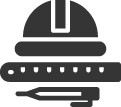 Icon of a hard hat used by Teter engineers in the Valley
